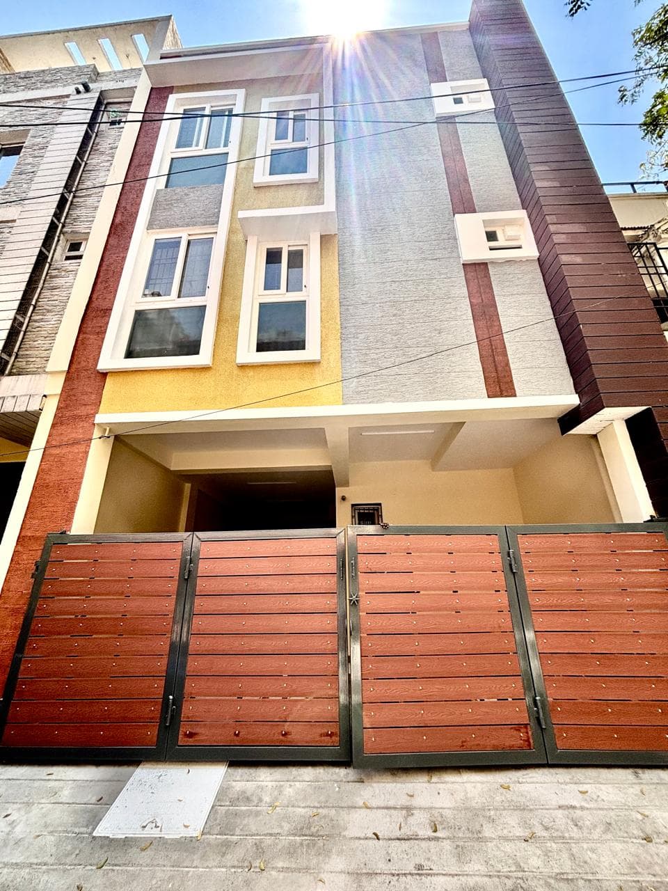 Actual exterior of SS Ladies Hostel Z Block in Anna Nagar West
